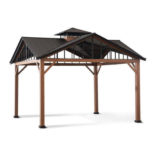 Hard-Top Gazebo w/ Multi-tier Roof